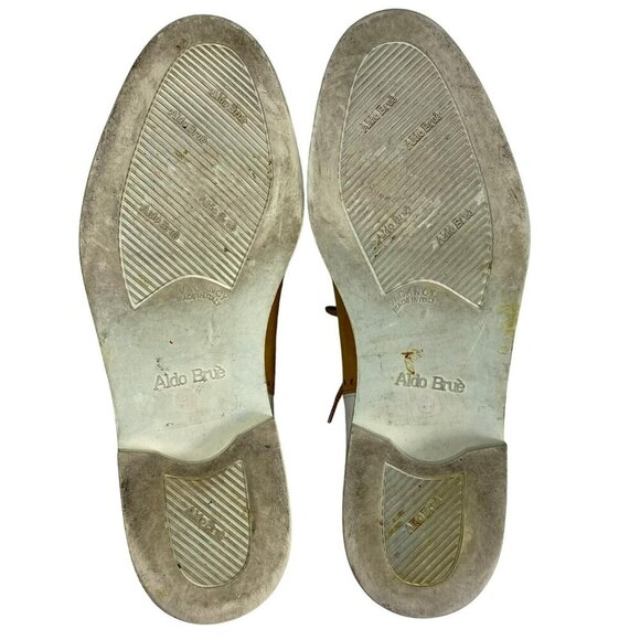 Aldo Bruè Men's‎ Tan White Leather Wingtip Oxford Shoes Size 7 - Picture 11 of 12